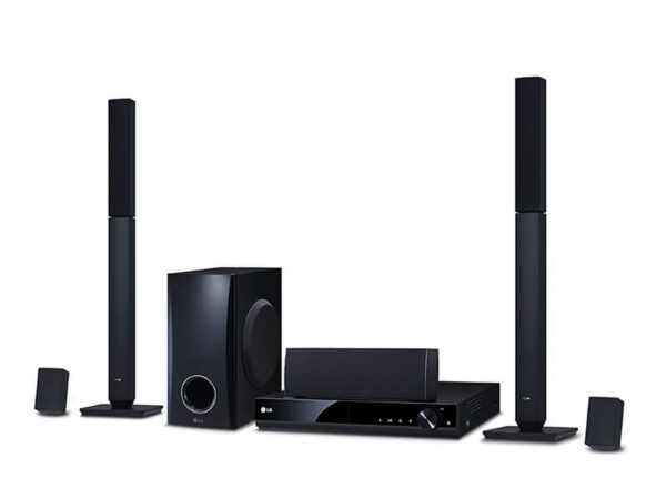 LG 5.1Ch 1000-watt DVD Home Theatre System with 2 Tall-Boy Speakers, Bass Blast Subwoofer, 1080p Up-scaling - LHD647