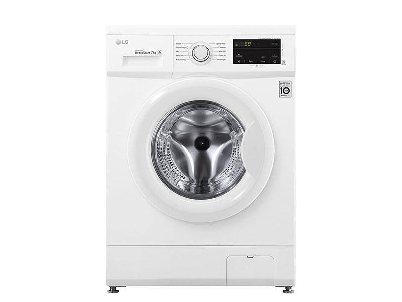 LG 7kg Front Load Washing Machine - FH2J3QDNG5P; White, 6 Motion Direct Drive Motor, Smart Diagnosis™, 1200RPM - LG 7kg Front Load Washing Machine - FH2J3QDNG5P; White, 6 Motion Direct Drive Motor, Smart Diagnosis™, 1200RPM