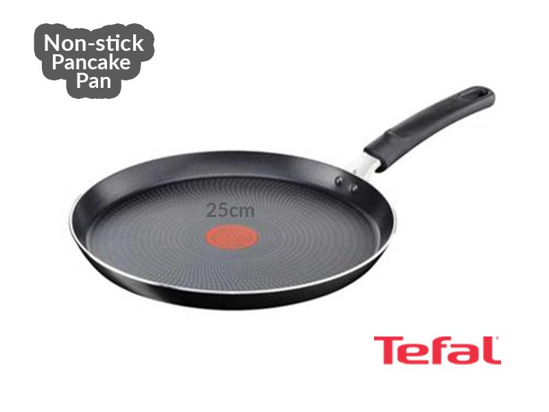 Tefal First Cook Non-stick Pancake Pan, 25cm - Black - B3041002 - Tefal First Cook Non-stick Pancake Pan, 25cm - Black - B3041002