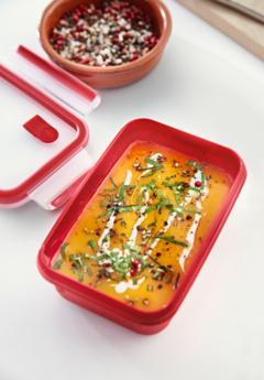 Tefal Masterseal Micro-fibre Food Conservation Container, Red - 0.8l - K3102112 - Tefal Masterseal Micro-fibre Food Conservation Container, Red - 0.8l - K3102112 - Image 2