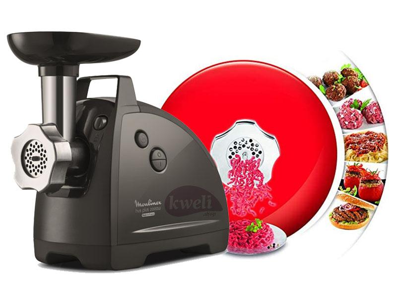 Moulinex Meat Mincer with 2 Grinding Levels ME682827; 2.6kg per min, 2000 watts, Processes all Types of Meat with Reverse Mode and Sausage Accessory - Moulinex Meat Mincer with 2 Grinding Levels ME682827; 2000 watts, Processes all Types of Meat with Reverse Mode and Sausage Accessory