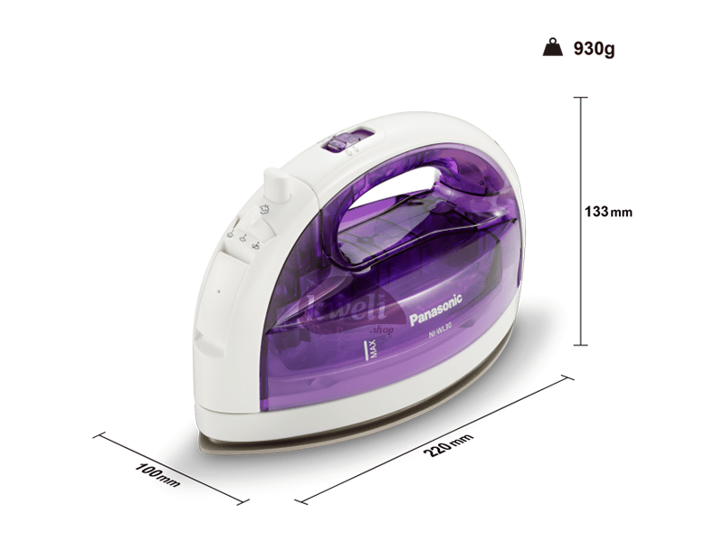 Panasonic Cordless Steam Iron, 1550 watts, Violet Color - NI-WL30VTH - Panasonic 1550W Cordless Steam Iron, Violet Color - NI-WL30VTH