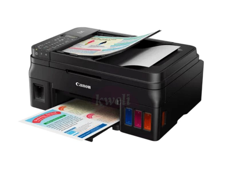 Canon Pixma G4400 4-in-1 High Yield Printer; Print, Copy, Scan, Fax, Wi-Fi + Cloud Link - Canon Pixma G4400 4-in-1 High Yield Printer Wireless Document Feeder