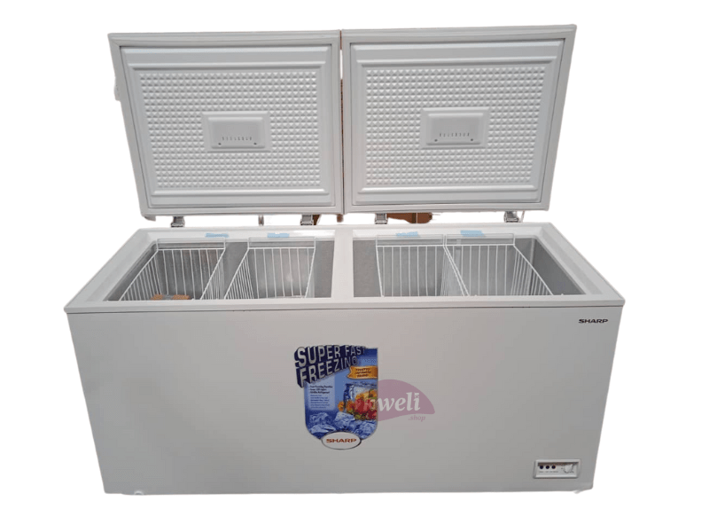 Sharp 660-litre Chest Freezer SCFK660XWH2; Double Doors, Fast Cooling - Sharp 660-Litre Chest Freezer SCFK660XWH2