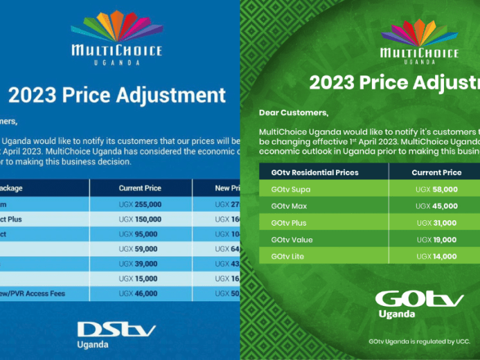 2023 Revised DStv & GOtv Uganda Subscription Fees - DSTV GOTV Pricelist