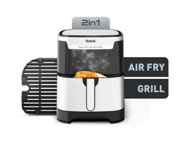 Tefal Easy Fry & Grill XXL Air Fryer EY801D27; 6.5L / 2kg Capacity, 8 Cooking Programs, Dual-Zone FlexCook Divider, 1830W Power