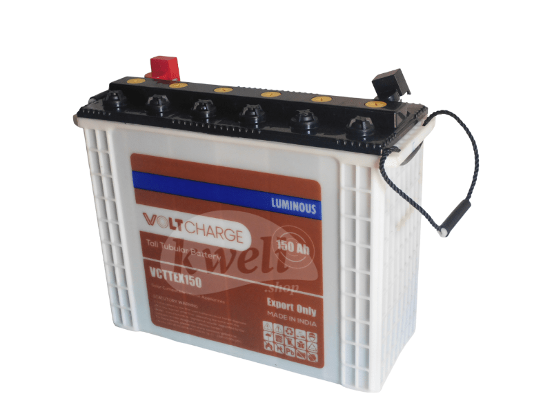 Luminous 150AH 12V Volt Charge Tubular Battery VCTTEX150; Low Maintenance, 1.8kWh , Made in India - Luminous 150AH 12V Volt Charge Tubular Battery VCTTEX150; Low Maintenance, 1.8kWh , Made in India - Image 2