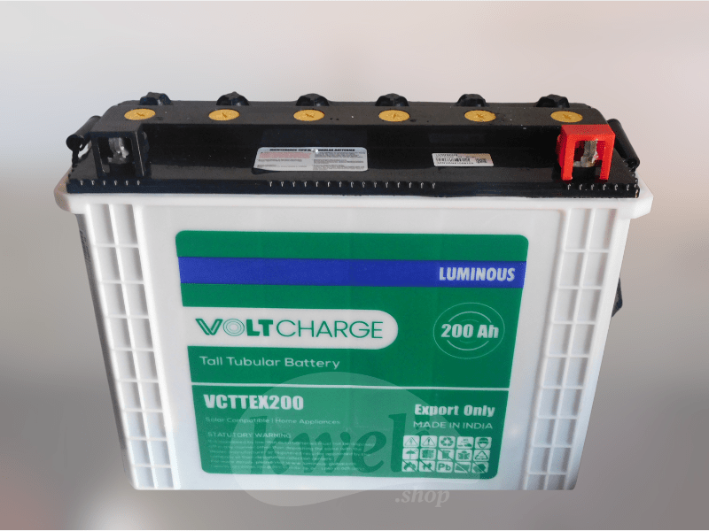 Luminous 200AH 12V Voltcharge Tubular Battery VCTTEX200; Low Maintenance, 2.4kWh , Made in India - Luminous 200AH 12V Voltcharge Tubular Battery VCTTEX200; Low Maintenance, 2.4kWh , Made in India - Image 3