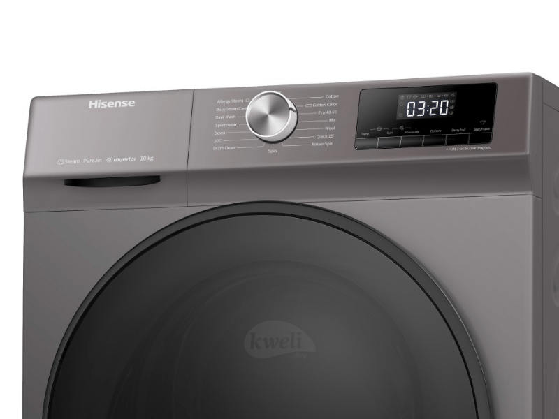 Hisense 10kg Front Load Inverter Washing Machine WF3Q1043BT; Pause & Add, Steam, 1,750 watts - Hisense 10kg Front Load Inverter Washing Machine WF3Q1043BT; Pause & Add, Steam, 1,750 watts - Image 2