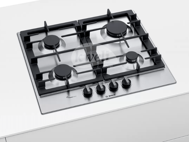 Bosch 60cm Built-in Gas Hob PCP6A5B90; 4 Gas Hobs, Cast-iron pan supports - Bosch 60cm Built-in Gas Hob PCP6A5B90; 4 Gas Hobs, Cast-iron pan supports