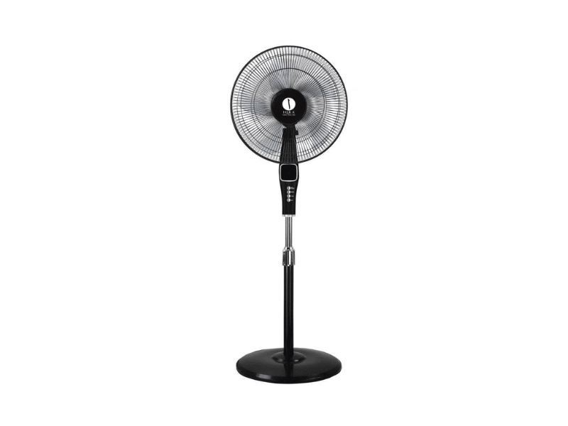 IQRA 16-inch Stand Fan with Remote Control IQ-SF040R; 50W Copper Motor, 3-Speed Function, 4-Hour Timer, ABS Body & 5 Blades, BS Plug with Fuse - IQRA 16-inch Stand Fan with Remote Control IQ-SF040R