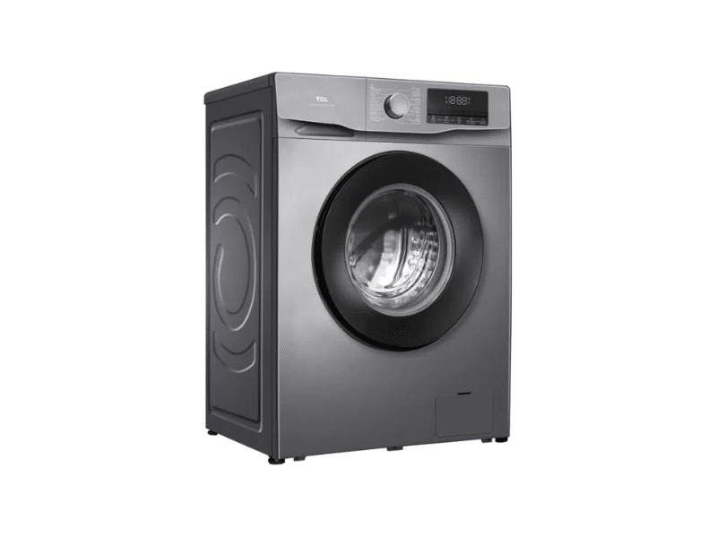 TCL 7kg Front Load Washing Machine P607FLG; Inverter Motor, Steam Wash, 1400 RPM, 16 Programs, Drum Clean, Silver - TCL 7kg Front Load Washing Machine P607FLG; Inverter Motor, Steam Wash, 1400 RPM, 16 Programs, Drum Clean, Silver